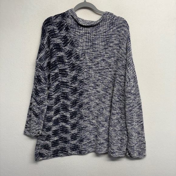 NIC+ZOE Black Navy Knit Cowl Neck Sweater 1x - Picture 1 of 9